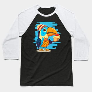 Toucan & Cupcake Baseball T-Shirt